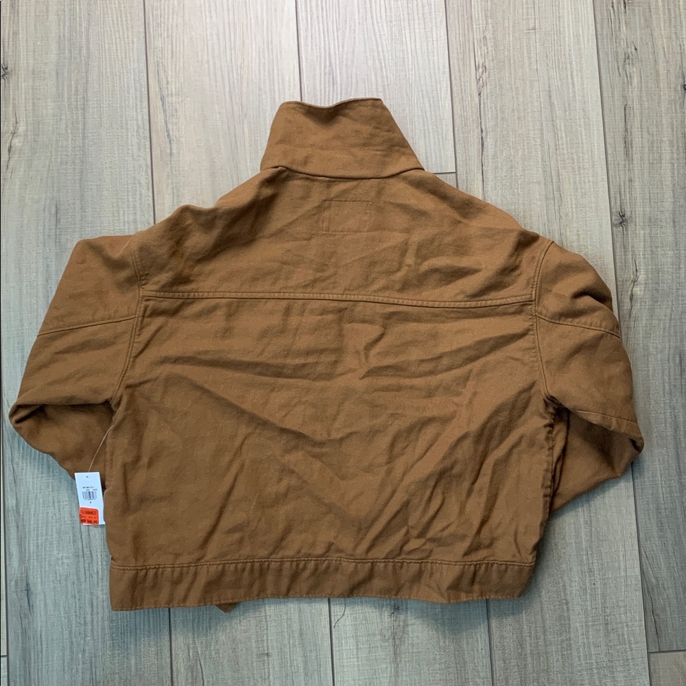 Cropped Brown Button Down Jacket - image 2